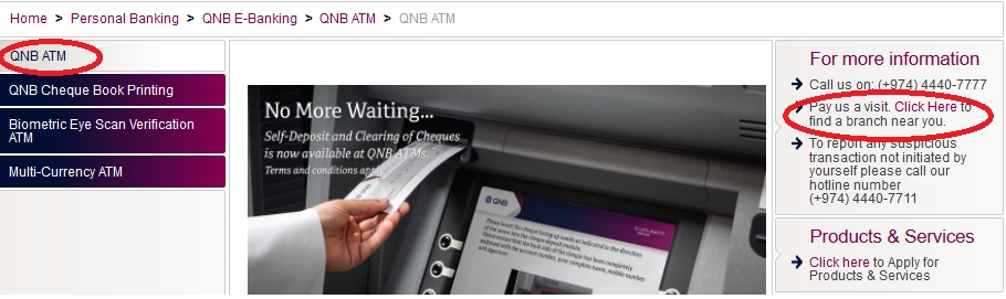 how to deposit cash in qnb atm