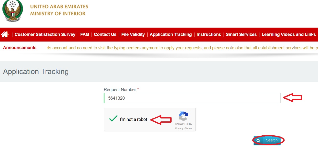 Echannels Moi Gov Ae Application Tracking United Arab