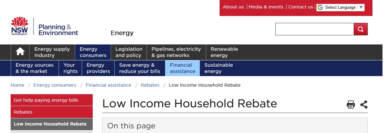 Origin Energy Nsw Low Income Household Rebate