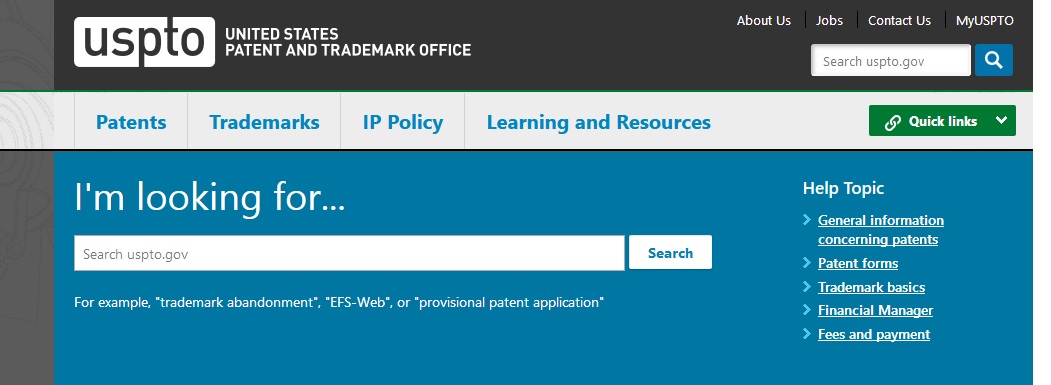 Uspto patent search image