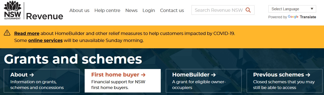 Revenue nsw gov au First Home Buyer Assistance Scheme New South Wales 
